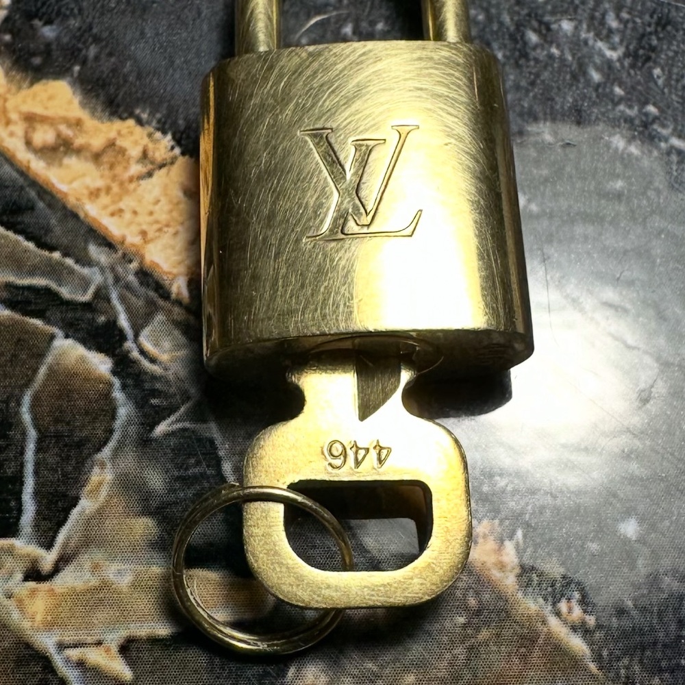 Louis Vuitton Gold Padlock and Key